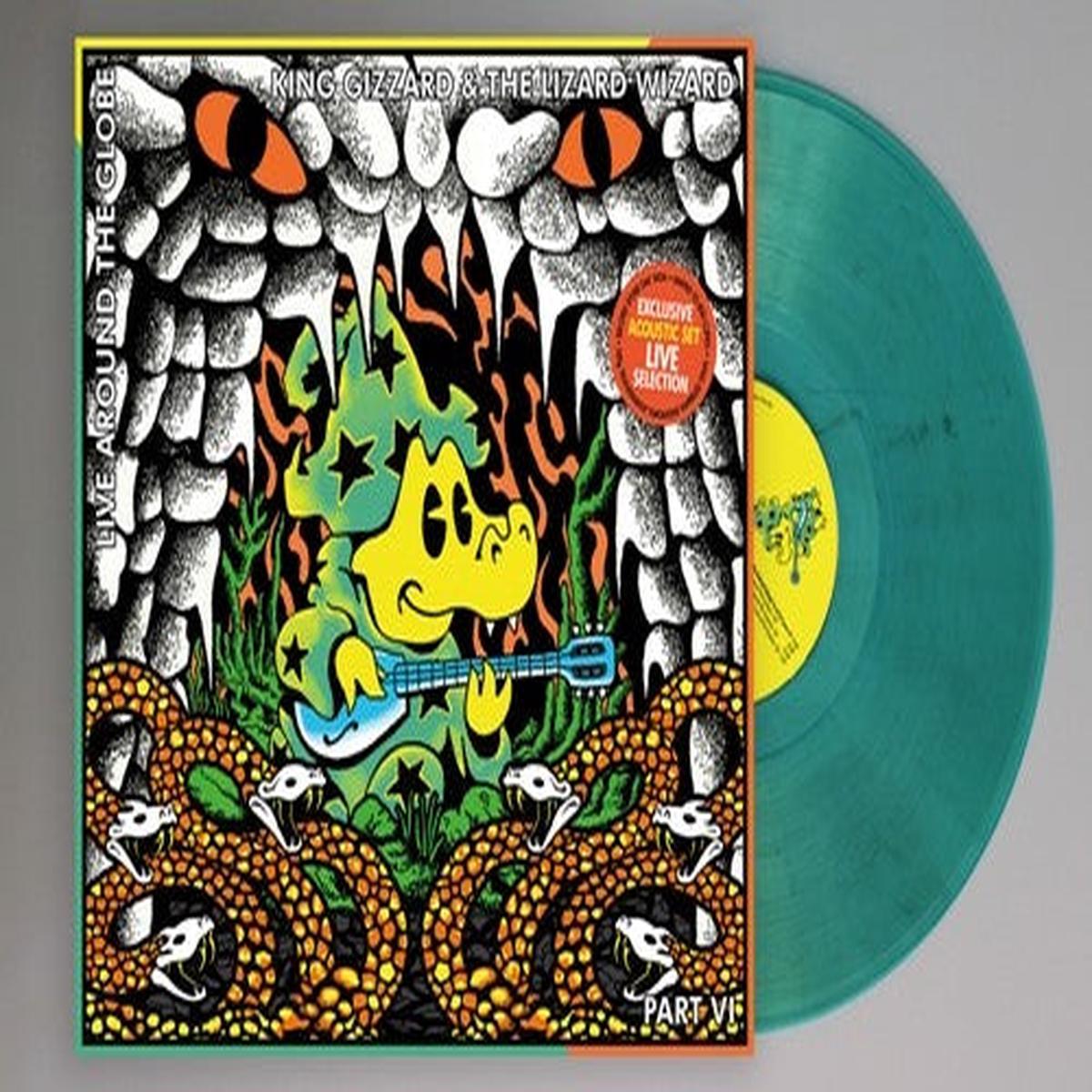 King Gizzard & The Lizard Wizard - Live Around The Globe - Part VI: The Acoustic Concert - 1LP - 180g Transparent Turquoise Marbled Vinyl [Record Store Day 2026]