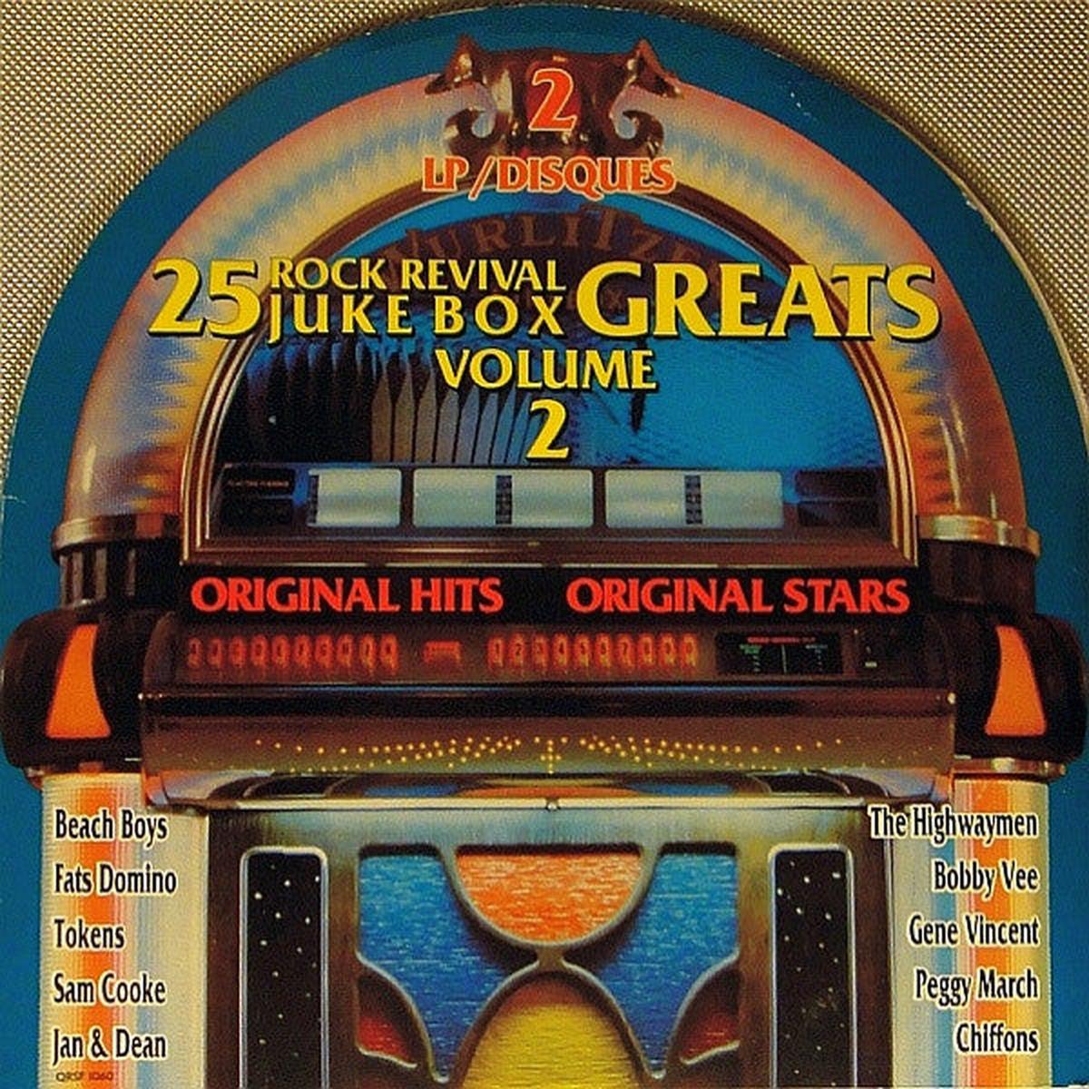 25 Rock Revival Juke Box Greats Vol. 2 1984 Rock / Pop Compilation (Canadian pressing) (Vinyl)
