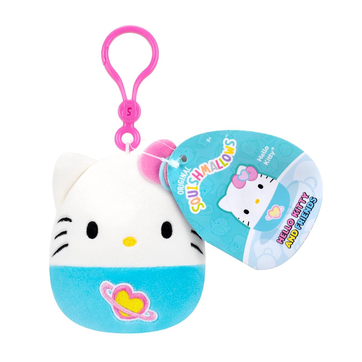 Squishmallows 3.5 Inch Kawaii Tokyo Hello Kitty Clip On Plush - Hello Kitty