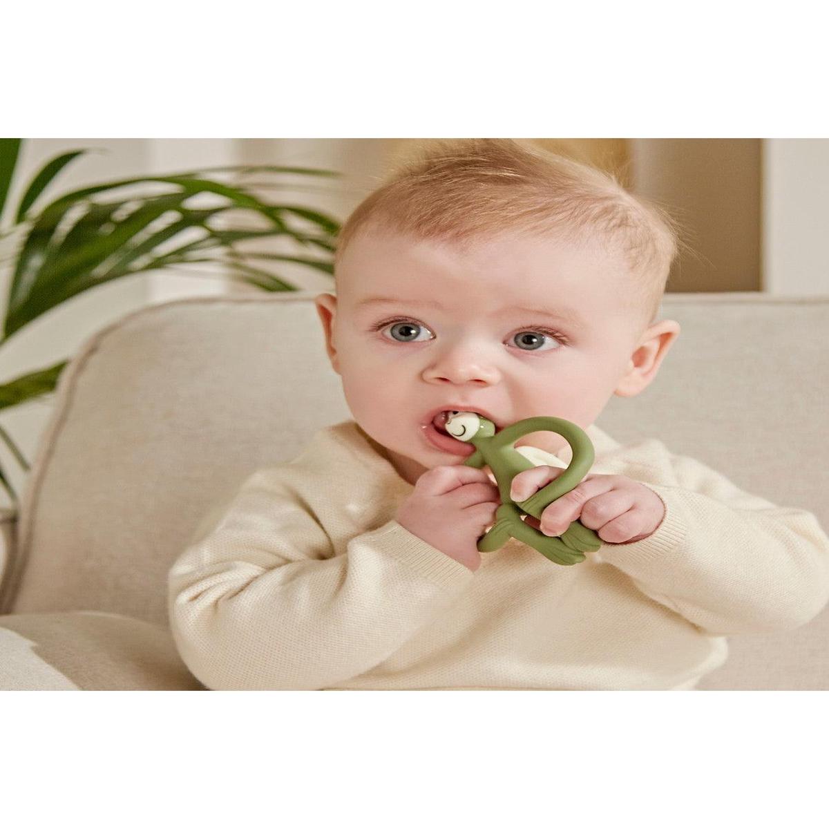 Matchstick Monkey Original Teething Toy with Tail - Olive Online Exclusive