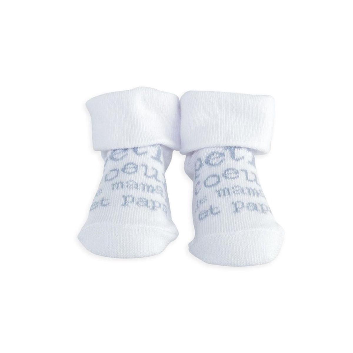 Trois kilos Sept Newborn Cotton Socks White (0-6M)