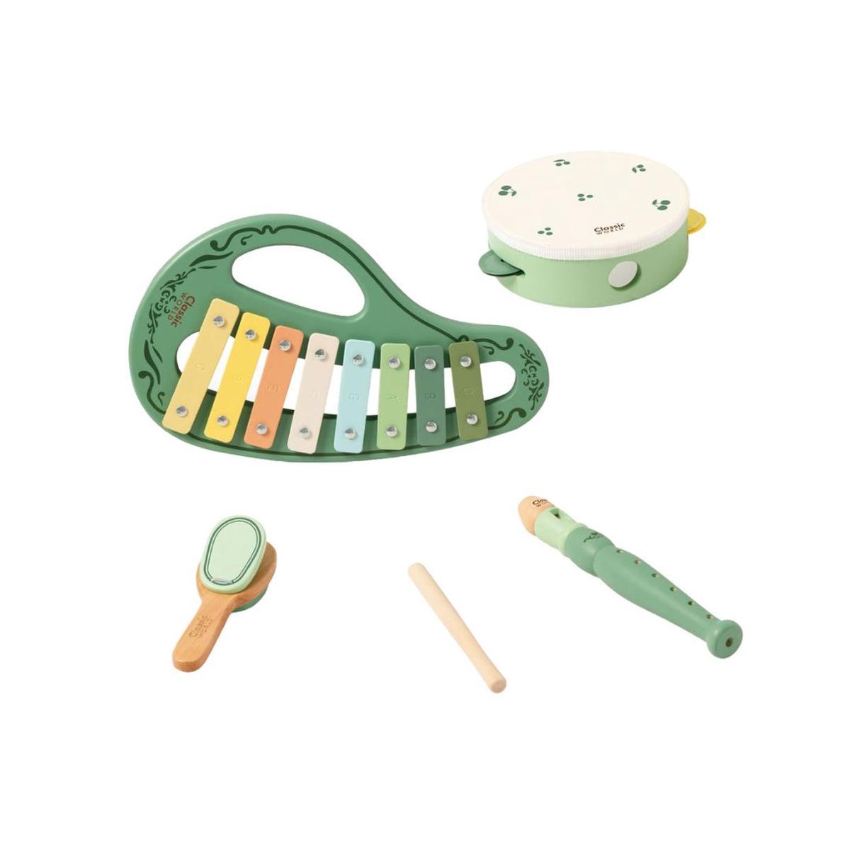 Classic World Vintage Wooden Musical Instrument Set (5-Piece)