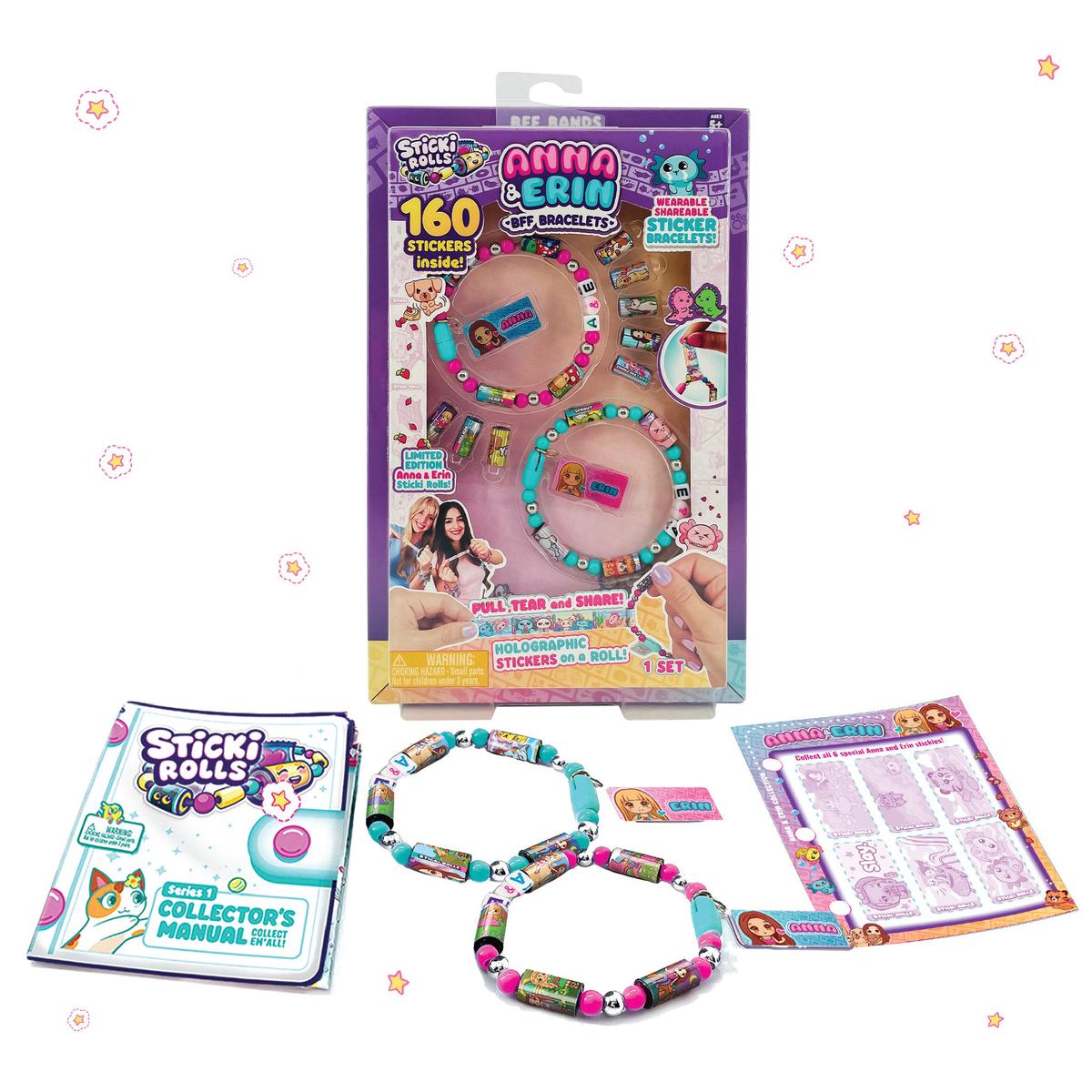 Sticki Rolls Series 2 Anna & Erin BFF Bracelets 2 Pack