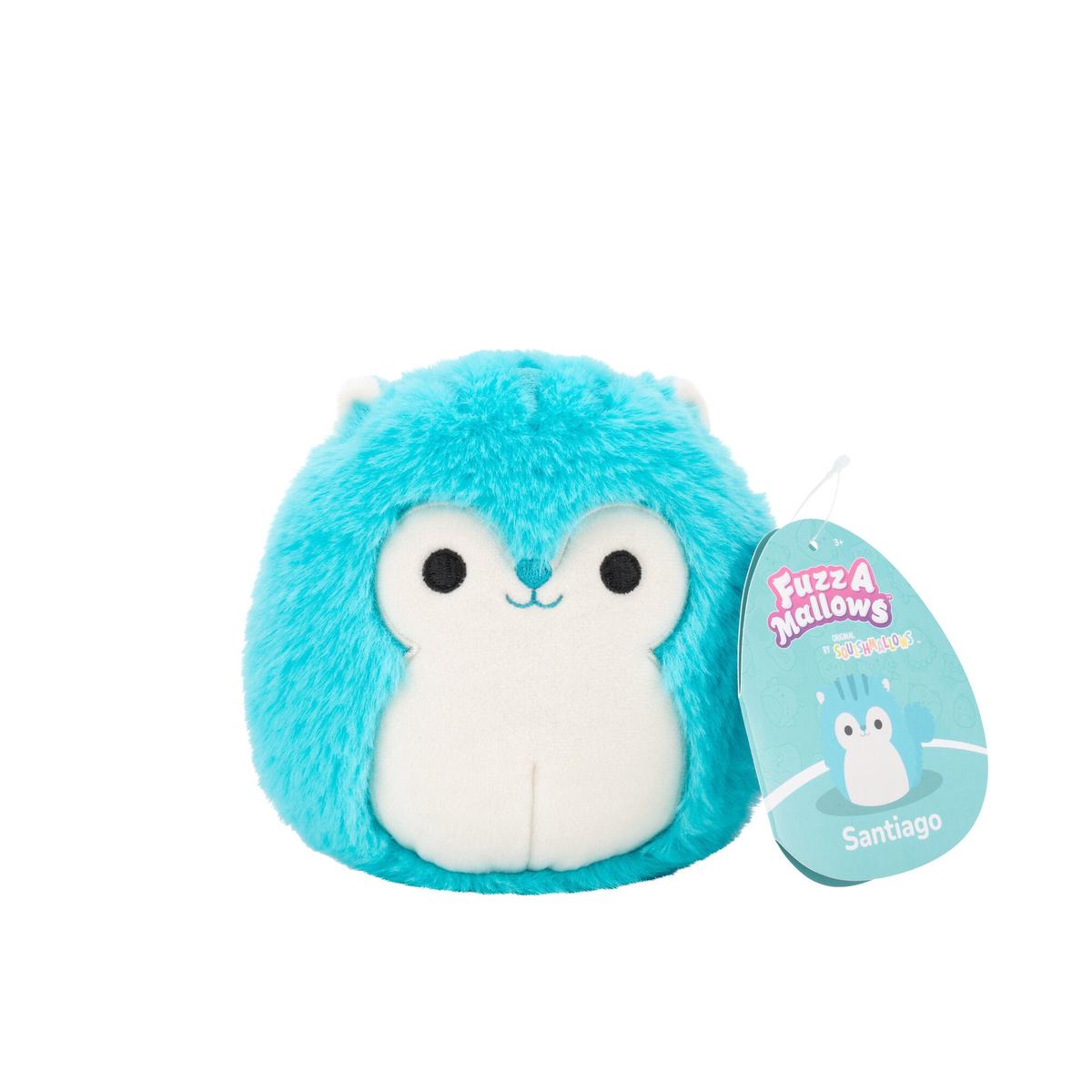 Squishmallows Original 5 Inch Fuzz-A-Mallows S26 Plush - Santiago Blue Squirrel