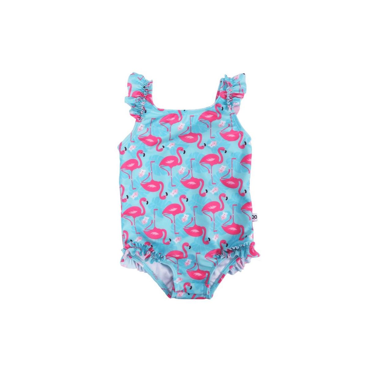 Zoocchini - Baby Ruffled Swimsuit - Flamingo