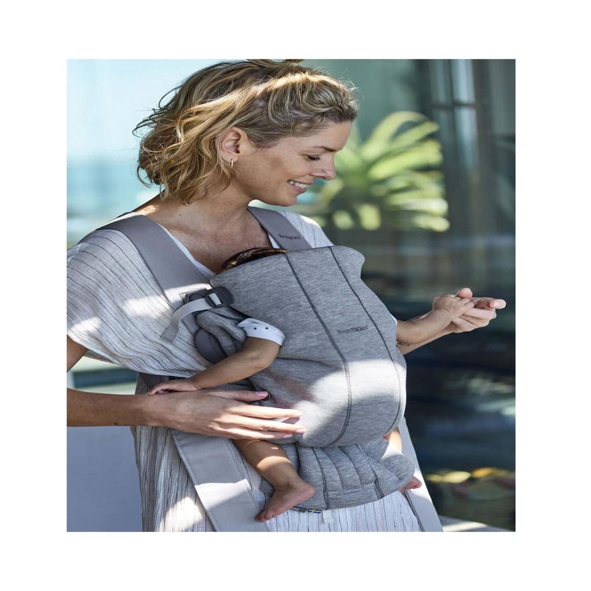 BabyBjrn Baby Carrier Mini - Light Grey, 3D Jersey
