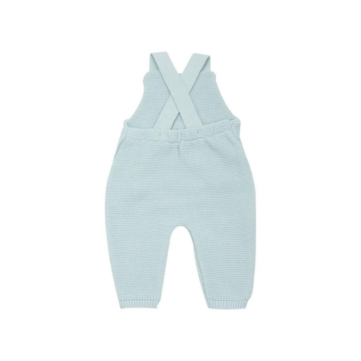 Trois Kilos Sept Sage Green Knit Overalls 1/3 Months