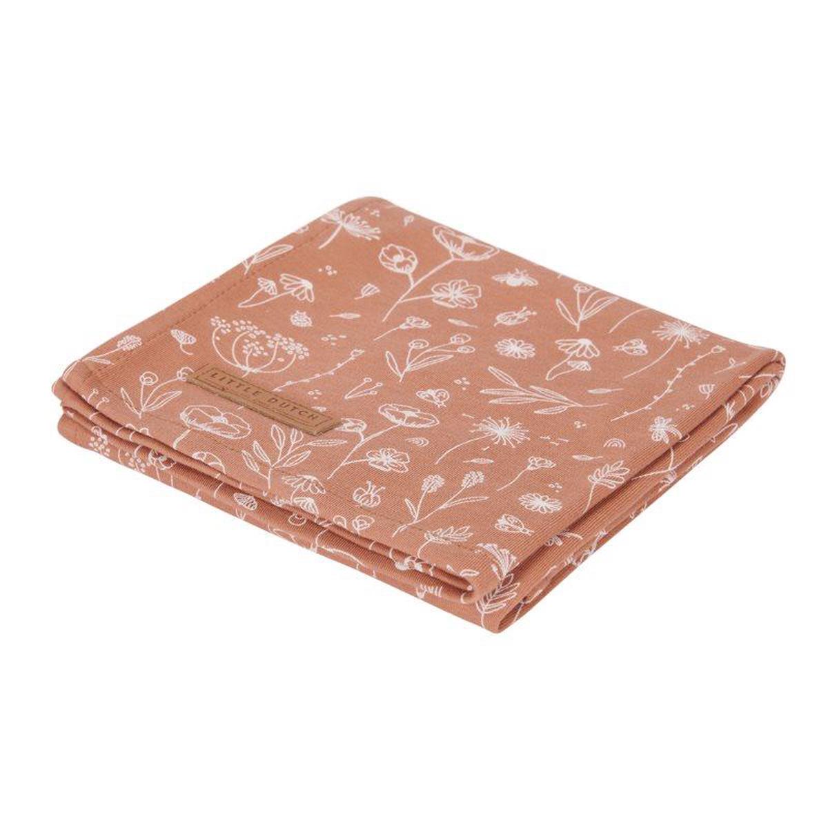 Little Dutch Cuddle - sleeping blanket 120X120cm Wild Flowers Rust