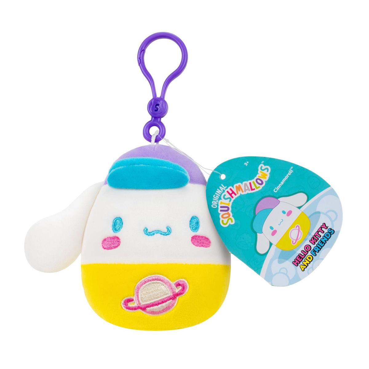 Squishmallows 3.5 Inch Kawaii Tokyo Hello Kitty Clip On Plush - Cinnamoroll