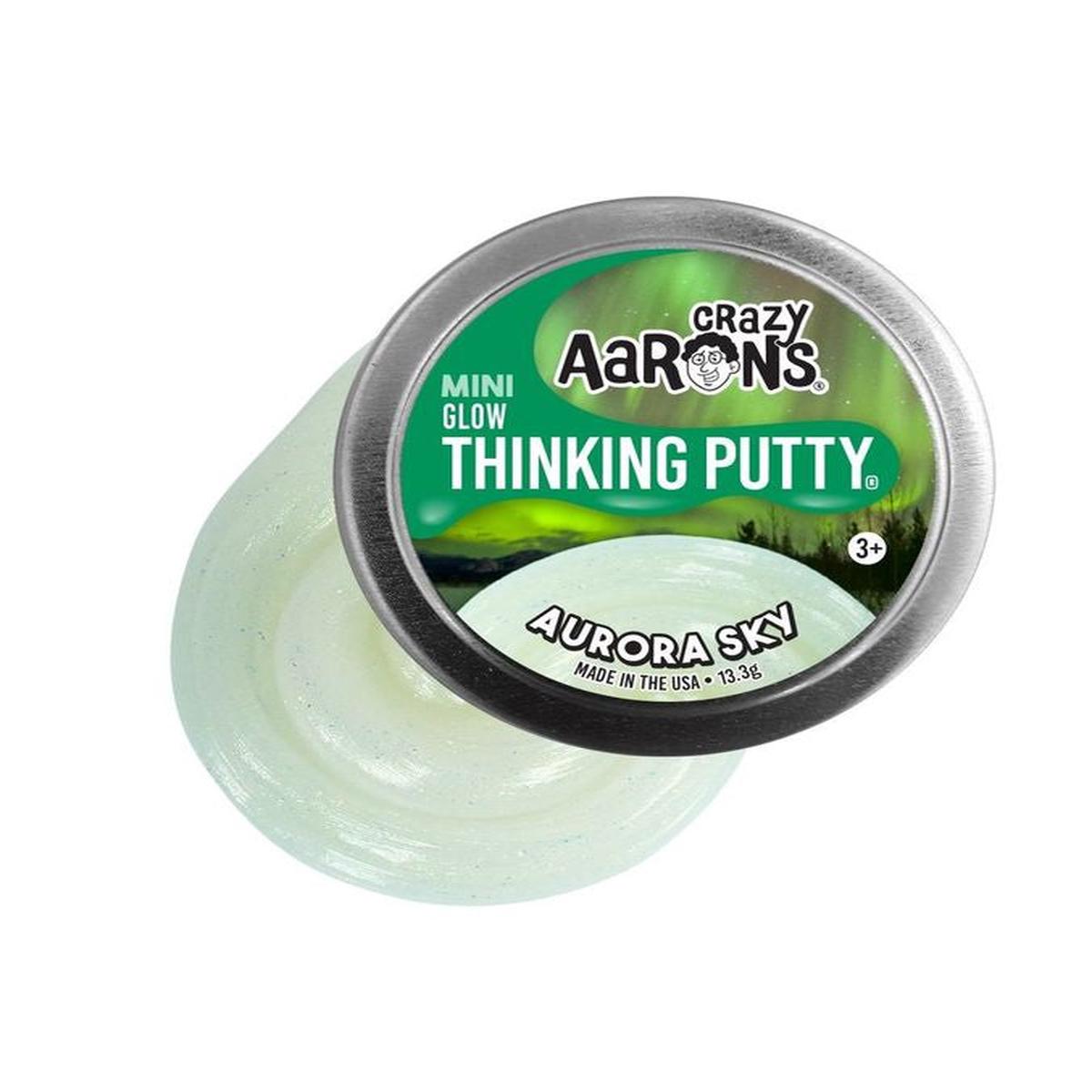 Crazy Aaron's Mini Tin Thinking Putty Star Effects - Aurora Sky Glow in The Dark