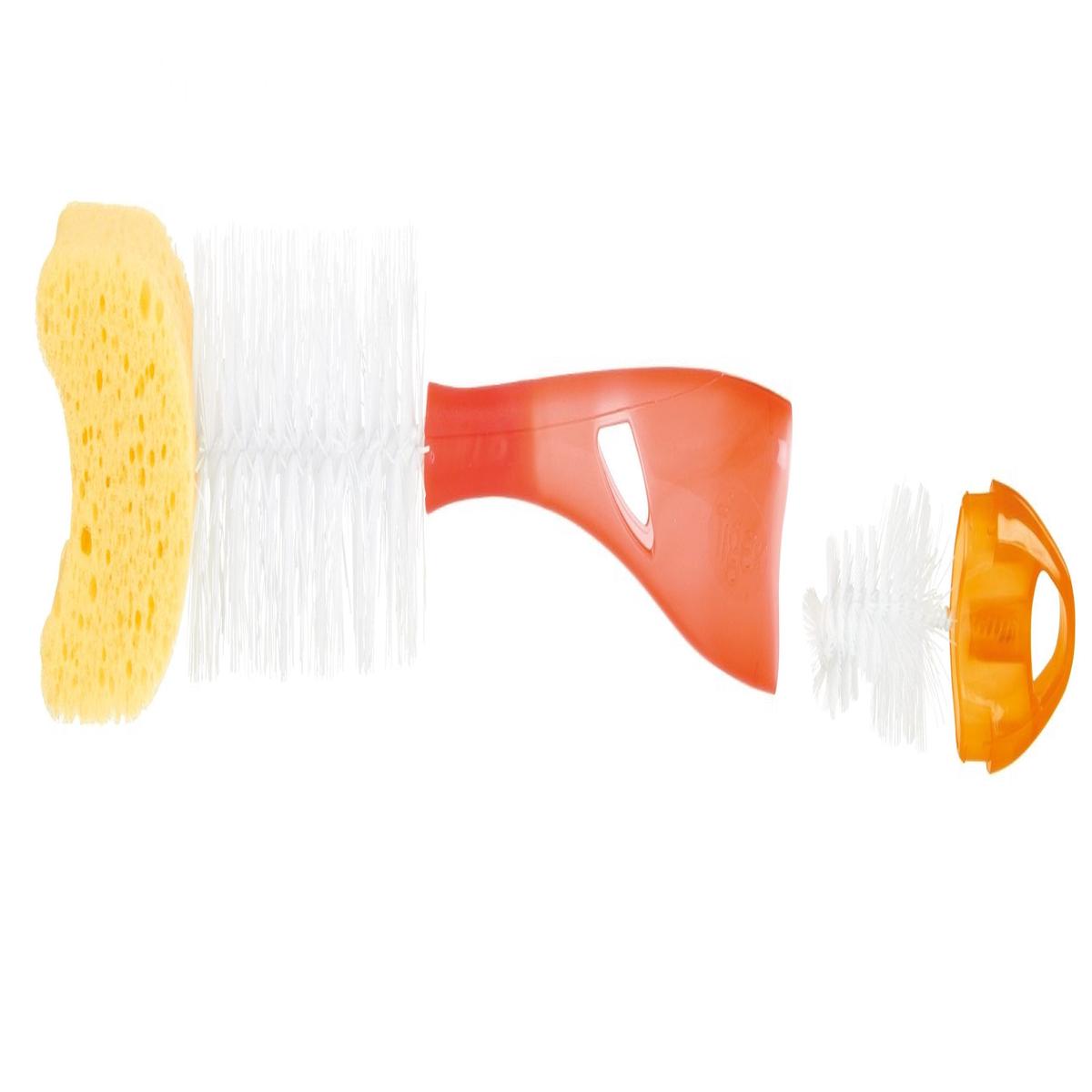 Tigex 2-in-1 Soft Bottle Brush with Sponge