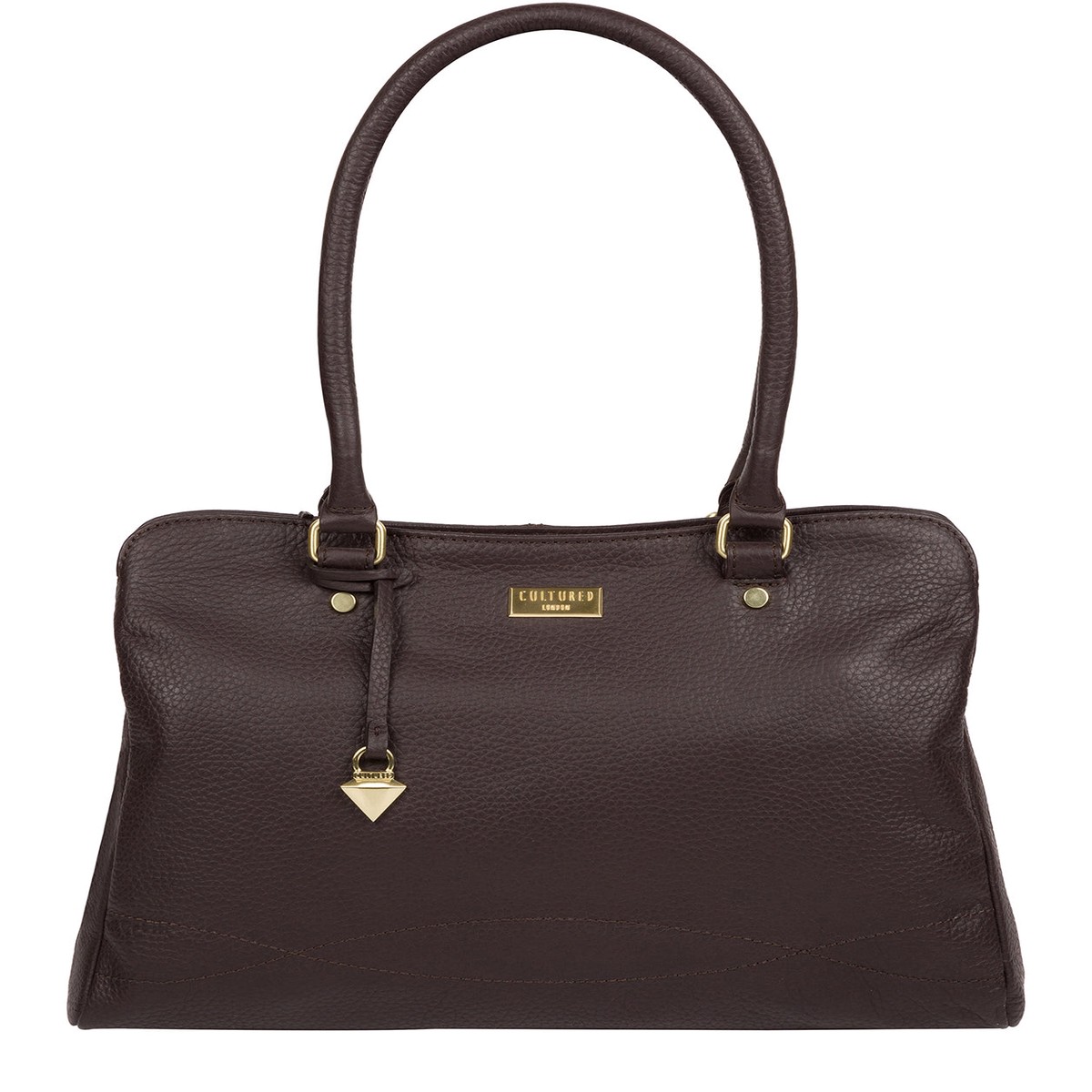 'Kiona' Dark Chocolate Leather Handbag