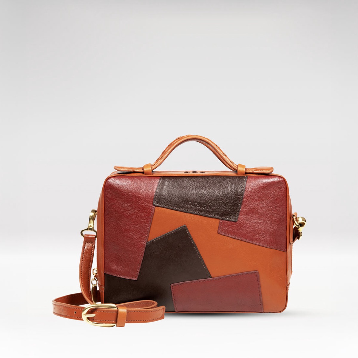 Palais 02 Orange Leather Crossbody