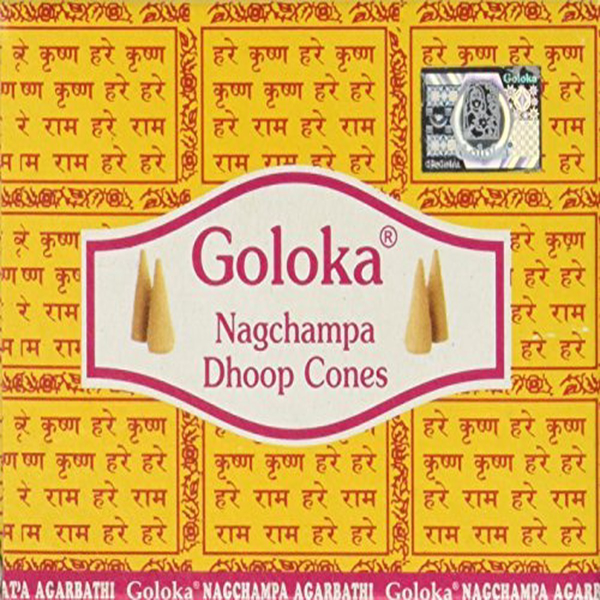Goloka Nag Champa Dhoop Cones - Case of 12 Boxes
