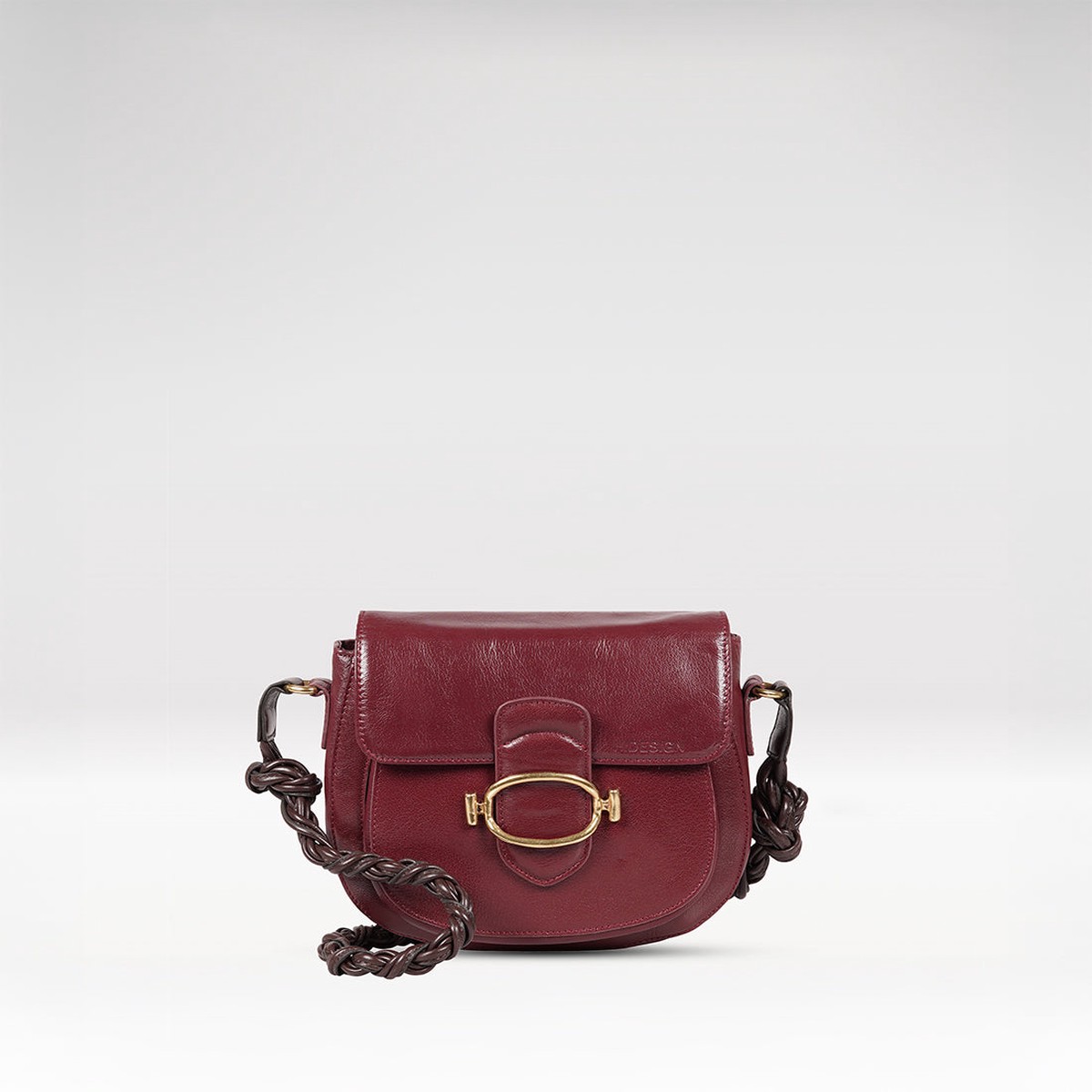 Moon 03 Red Leather Shoulder Bag