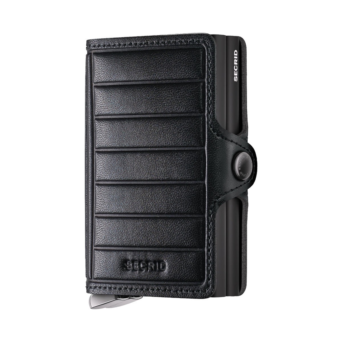 Twin Wallet - Emboss Lines + Black
