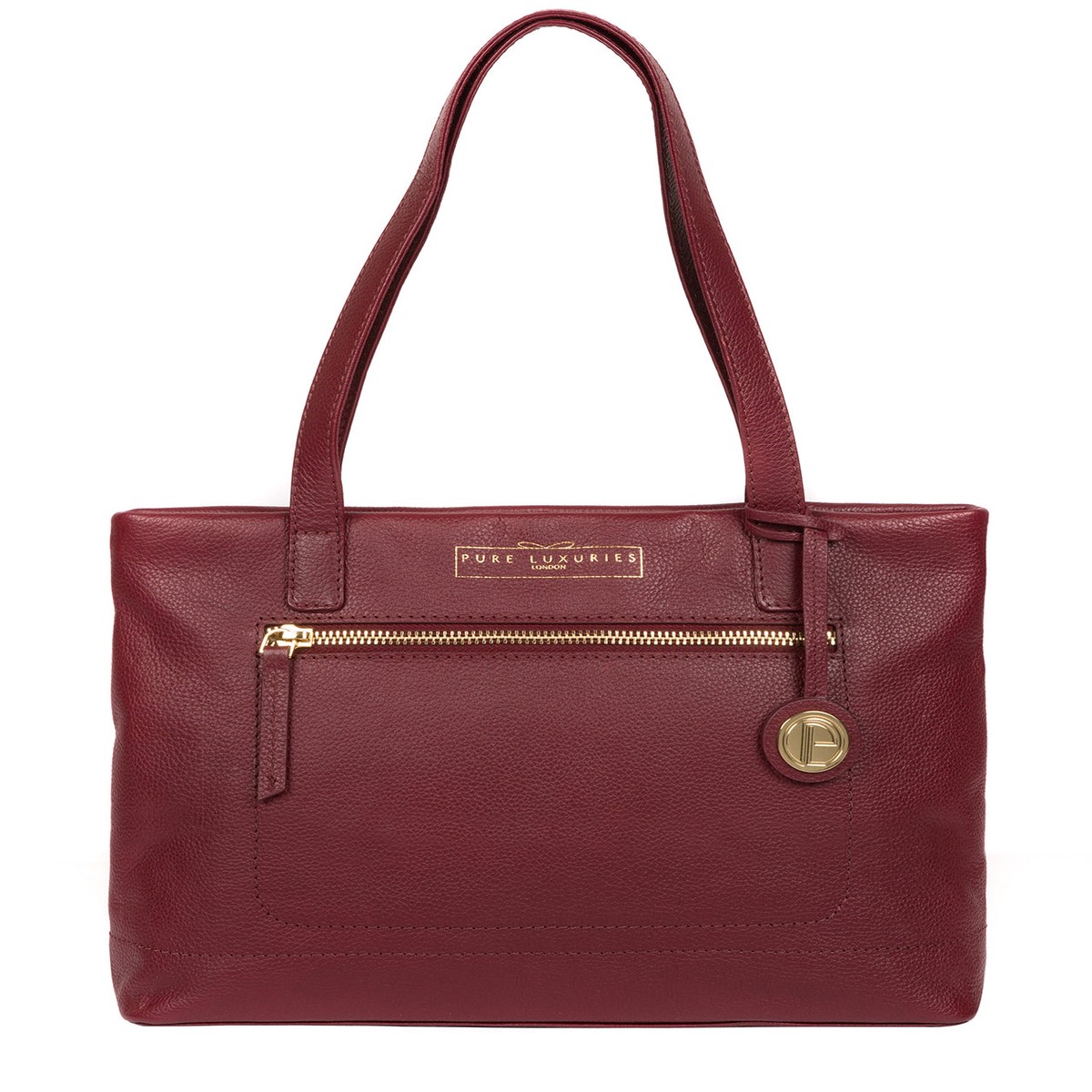 'Adley' Deep Red Leather Handbag