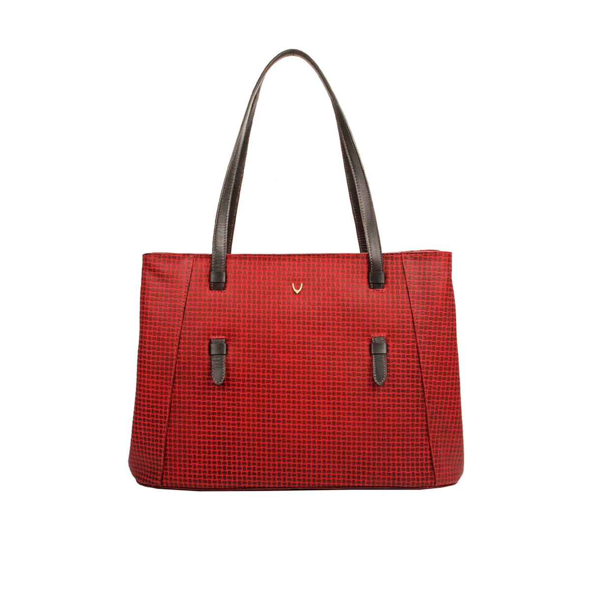 Ee Leandra 01 Red Leather Tote Bag