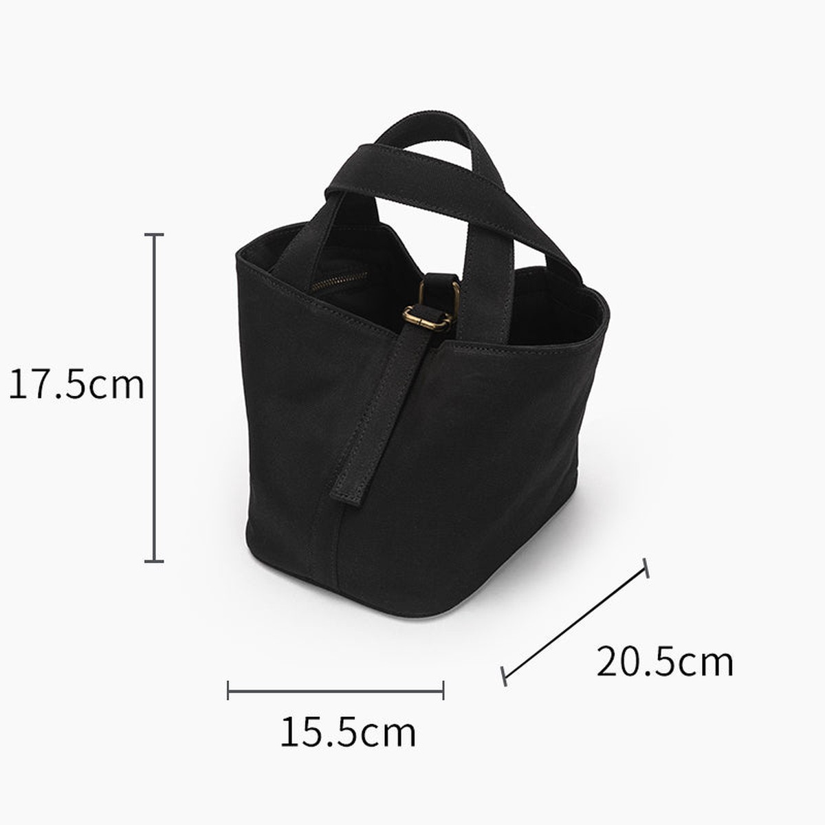 Women's Small Canvas Basket Bag Thick Canvas Bucket Bag
