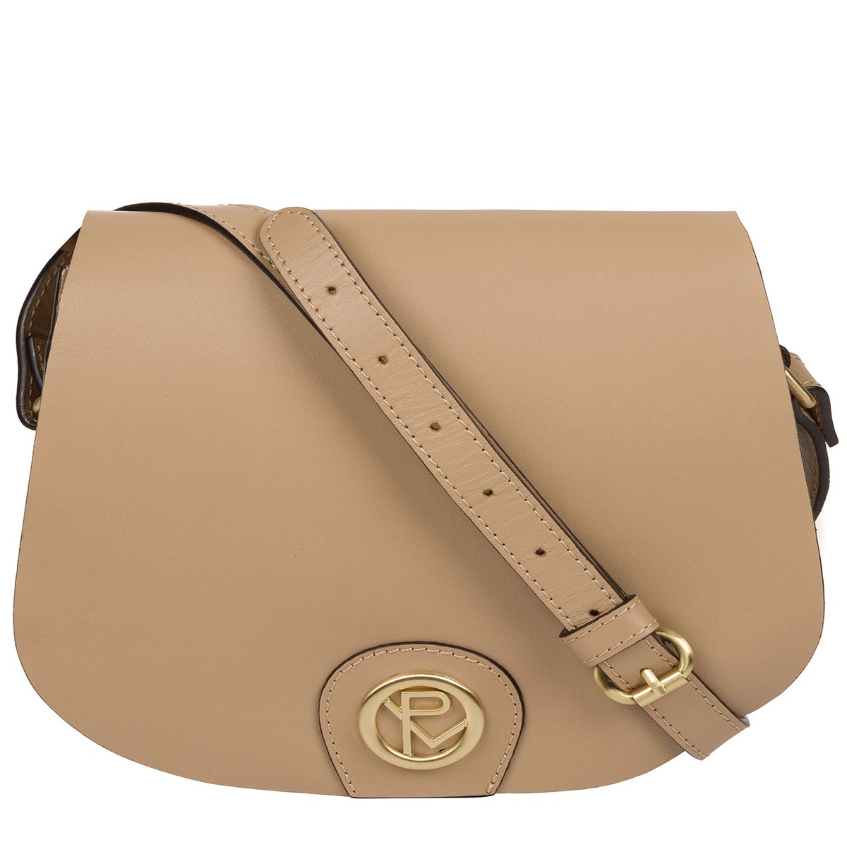 'Coniston' Beige Leather Cross Body Bag