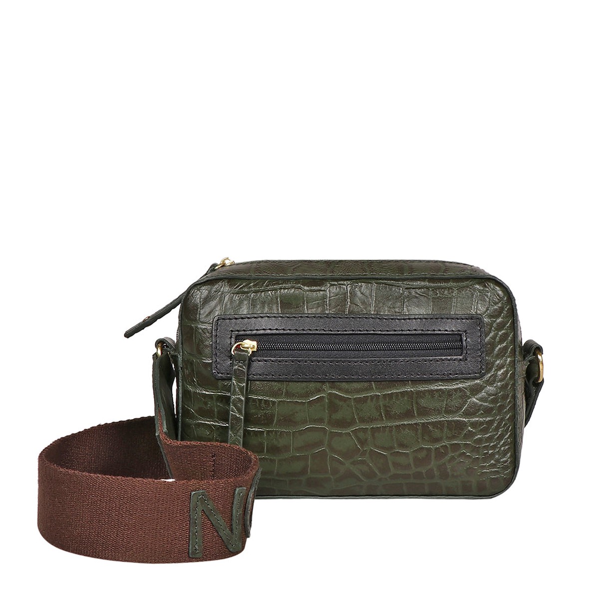 Valentine Green Leather Crossbody