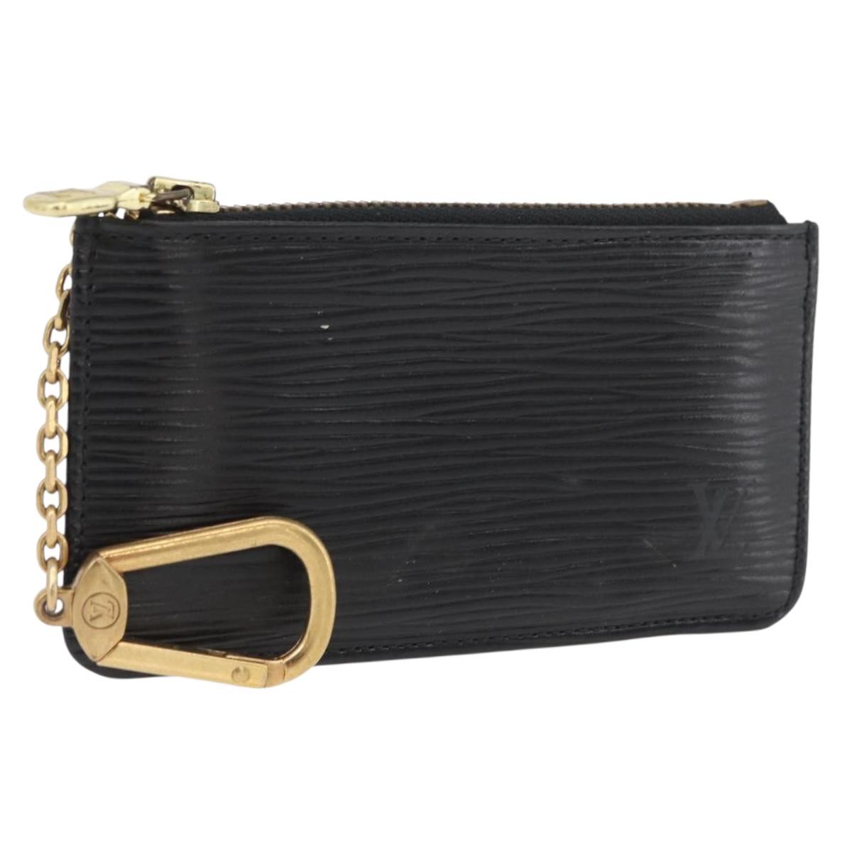 LOUIS VUITTON Epi Pochette Cles Coin Purse Black M63802 LV Auth YKZ924