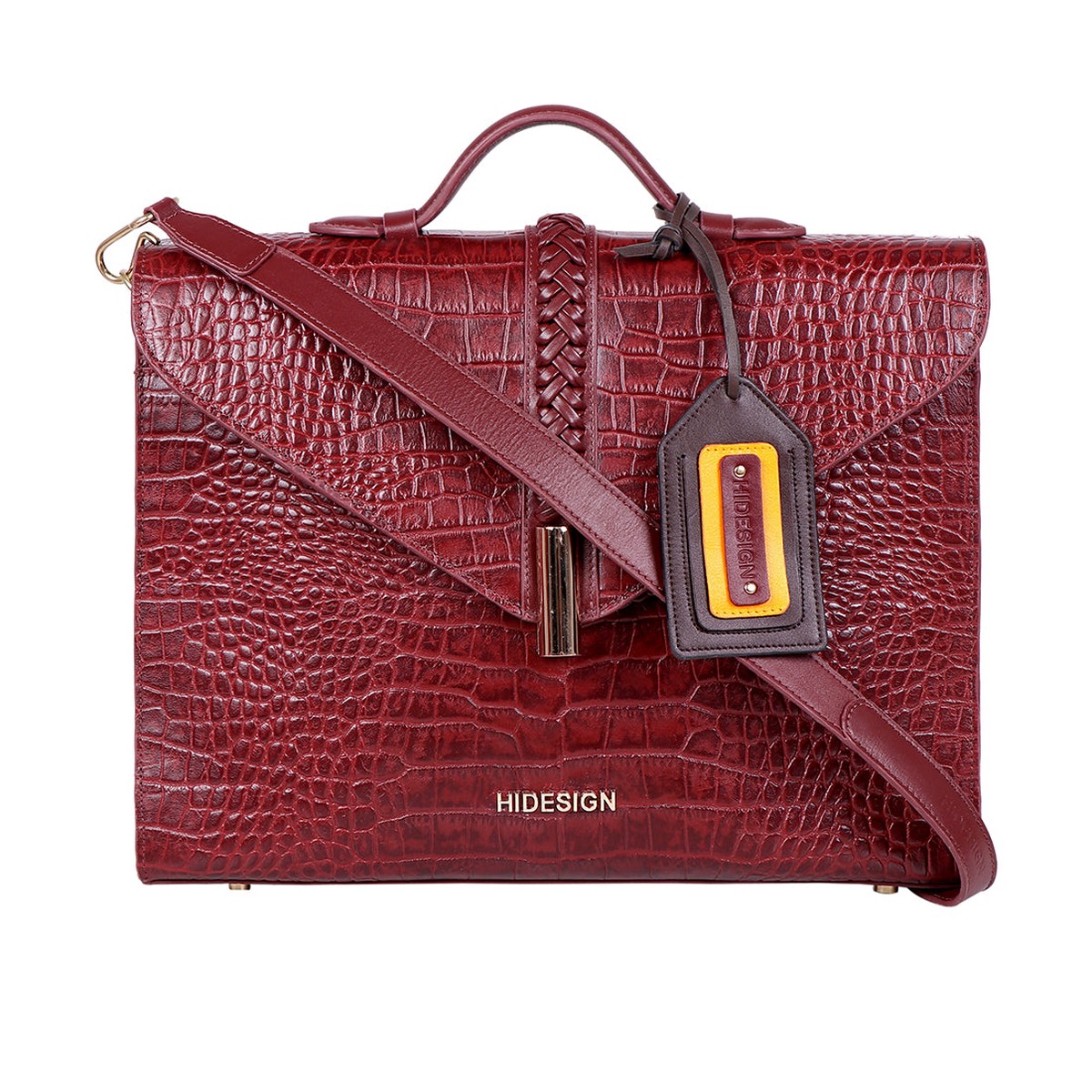 Yin Yang 03 Red Leather Laptop Bag