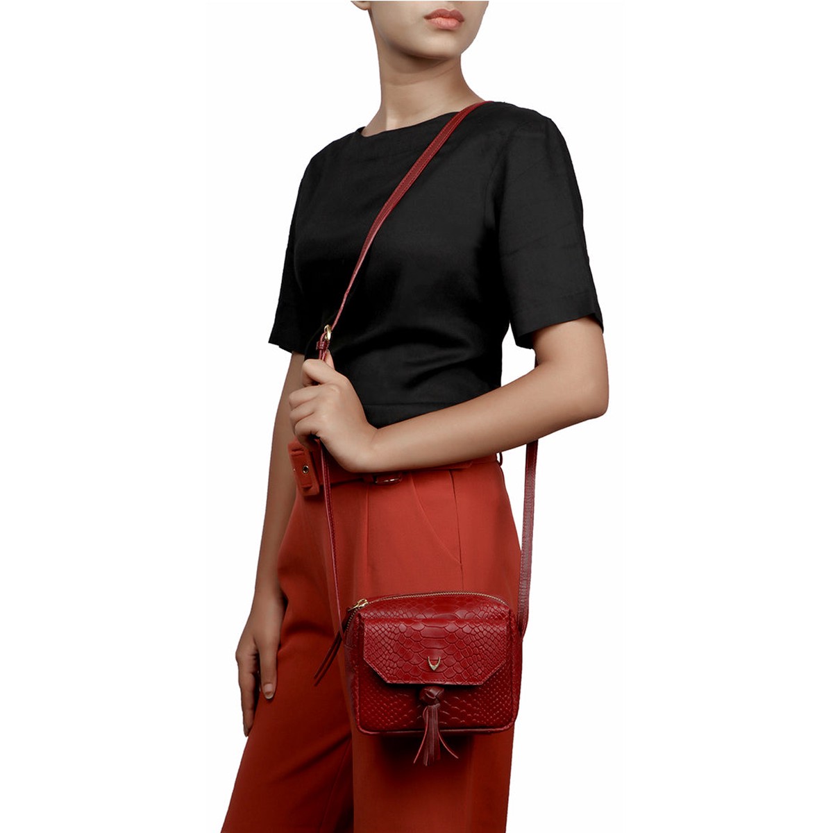 Ee Ellie Marsala Leather Mini Bag