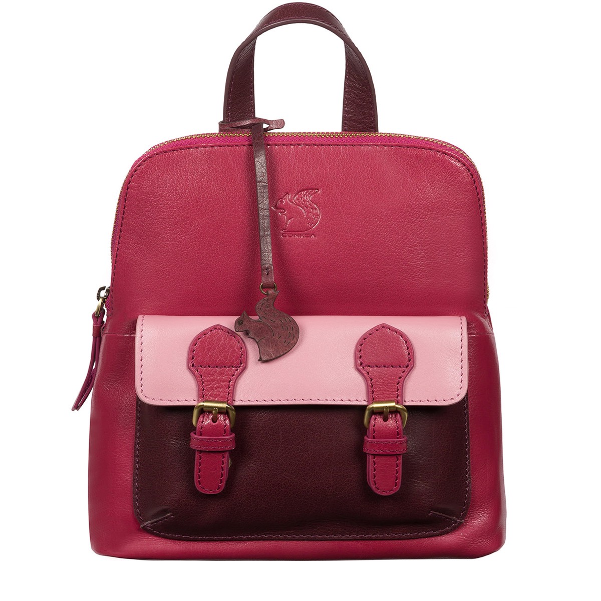 'Kendal' Orchid, Plum & Blush Leather Backpack