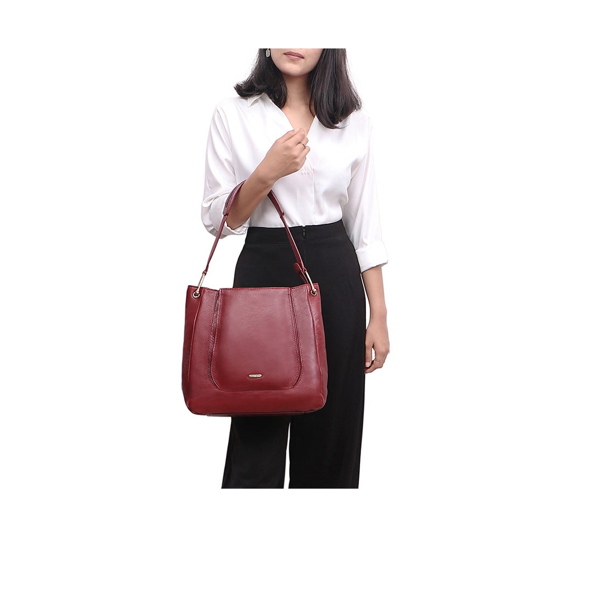 Martella 01 Marsala Leather Shoulder Bag