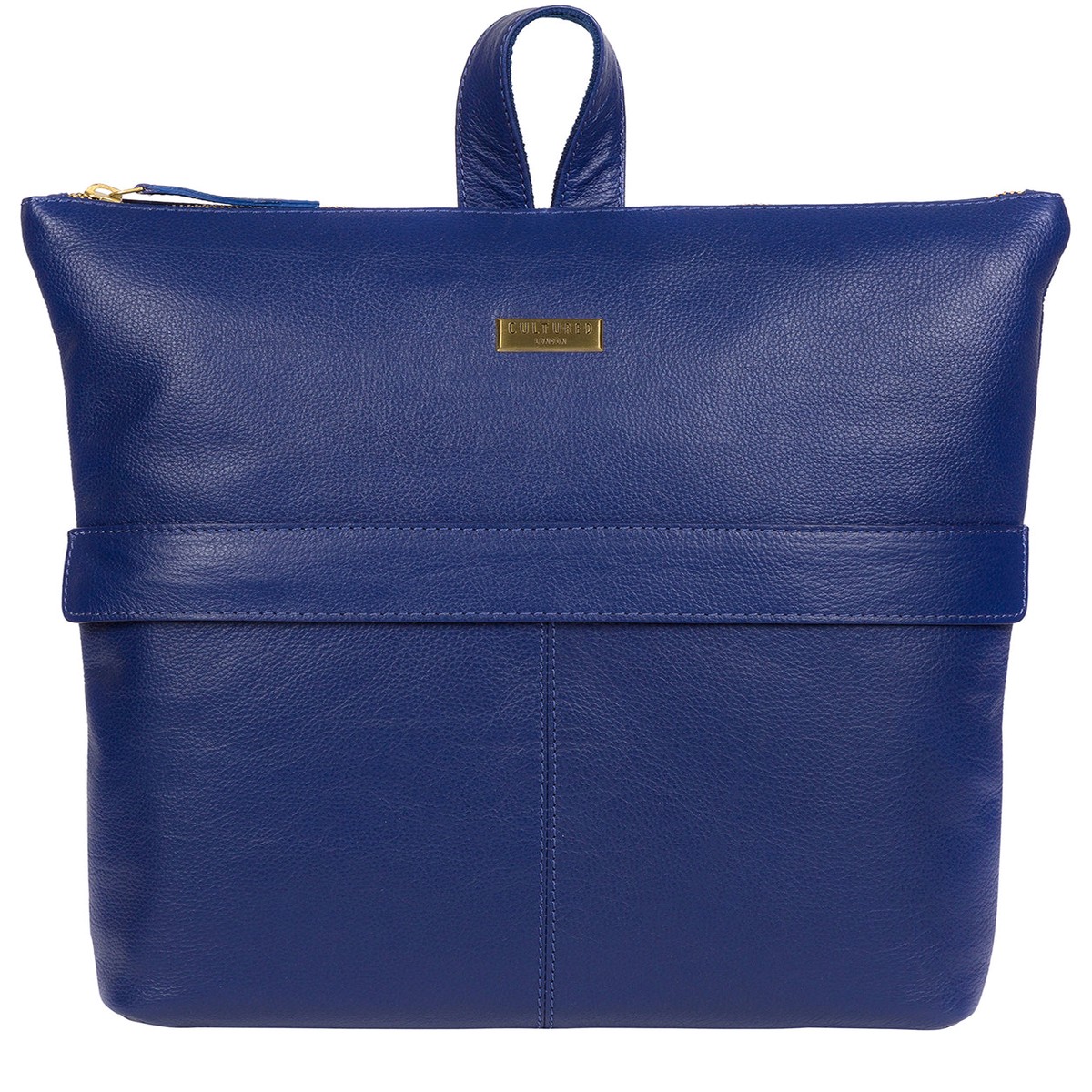 'Jada' Mazarine Blue Leather Backpack