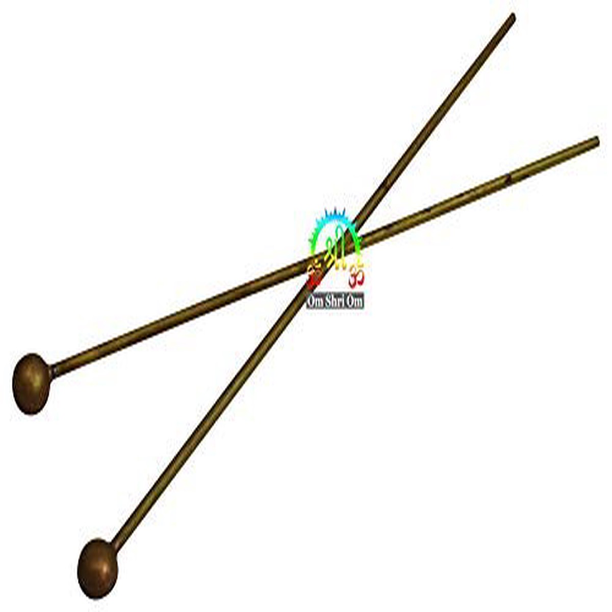 Set of 2 Brass Long Havan Achmandi Spoon Indian Religious Item Hawan