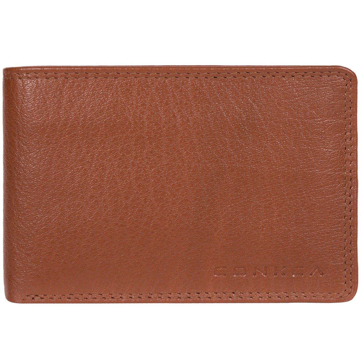 'Wilson' Chestnut Dark Brown Bi-Fold Leather Wallet