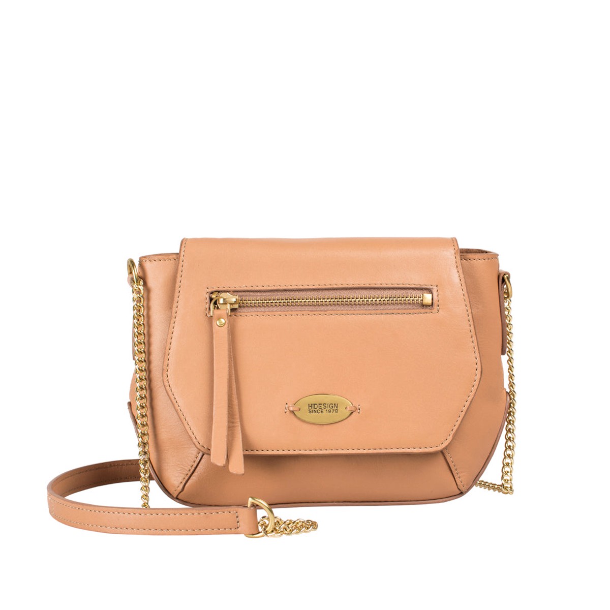 Ee Taurus 03 Nude Leather Sling Bag