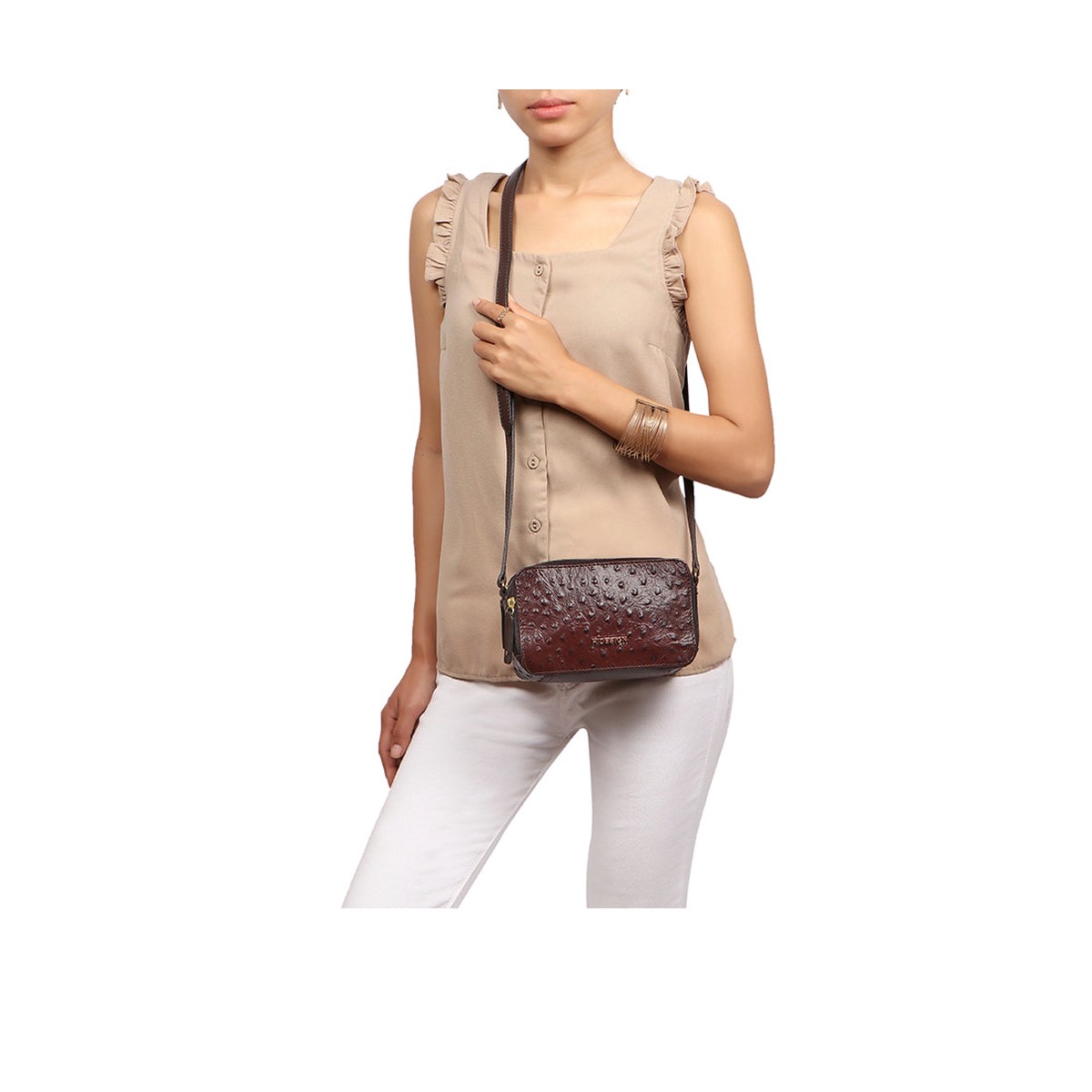 Beth 05 Brown Leather Crossbody