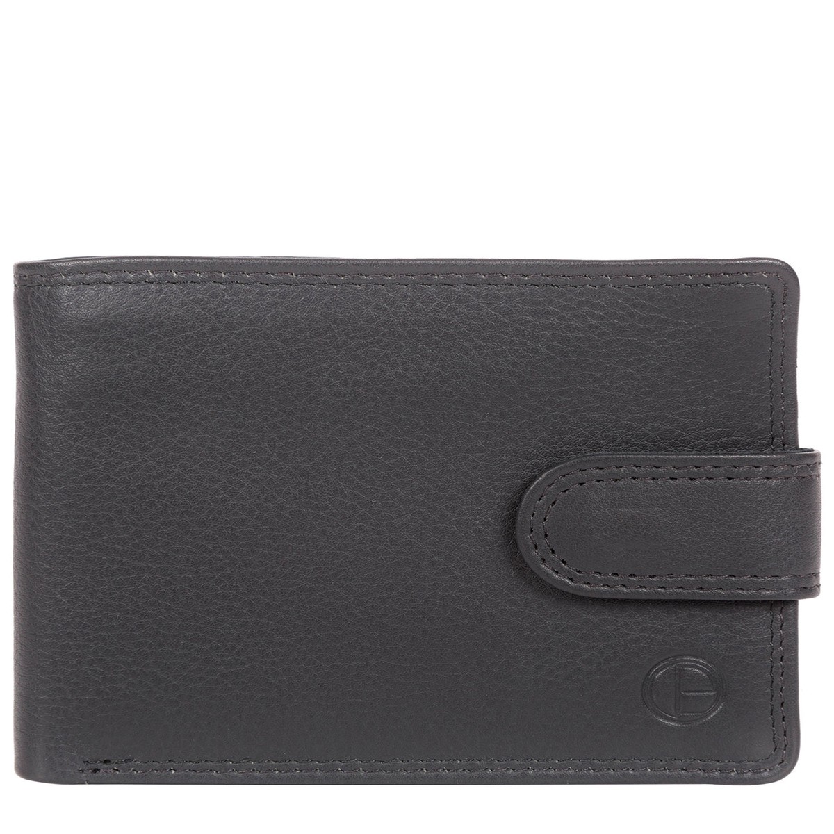 'Typhoon' Gun Metal Leather Bi-Fold Wallet
