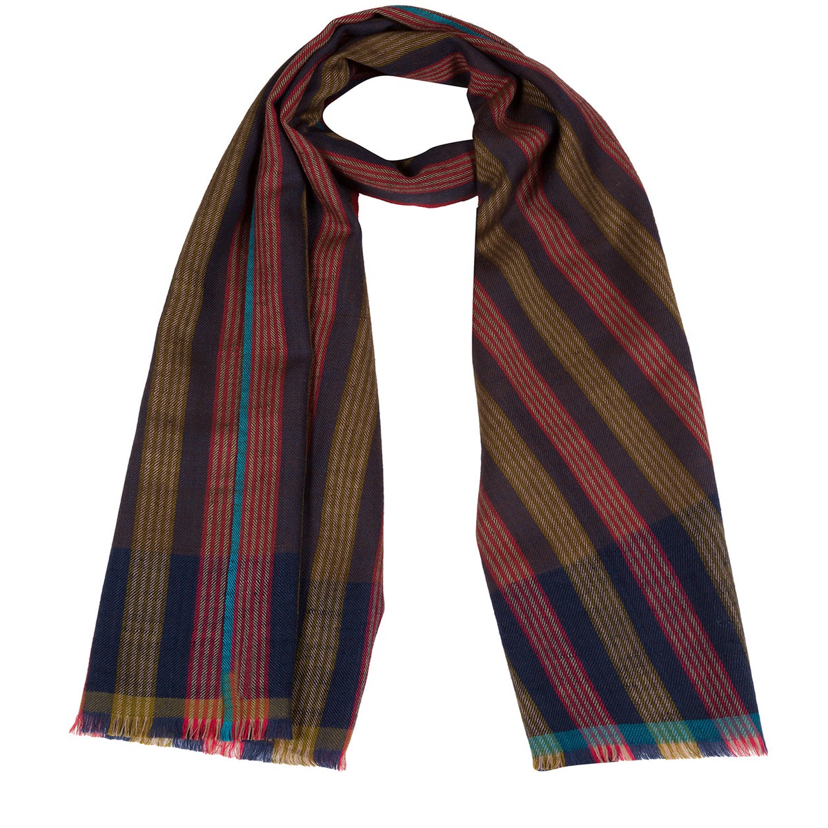 'Ratio' Cashmere & Merino Wool Scarf