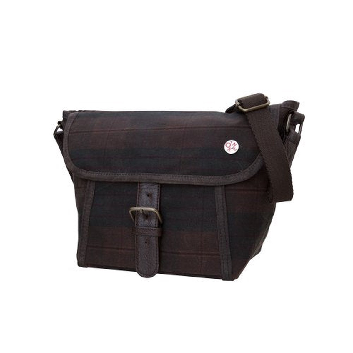 Token Bags Waxed Lincoln Messenger, Plaid, One Size