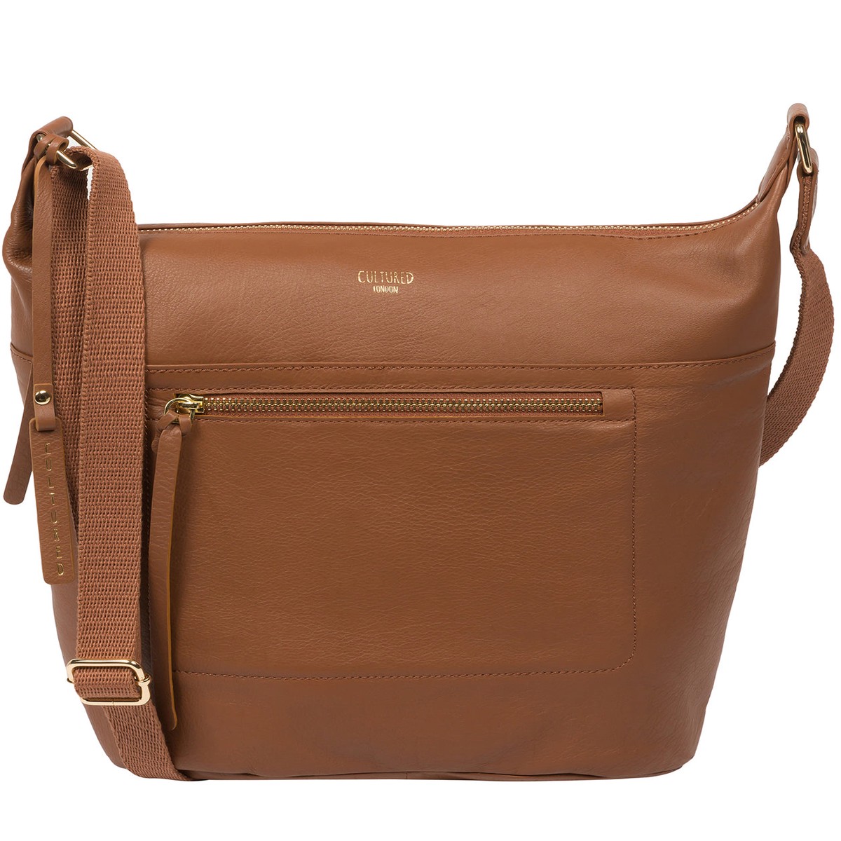 'Gants' Dark Tan Leather Cross Body Bag