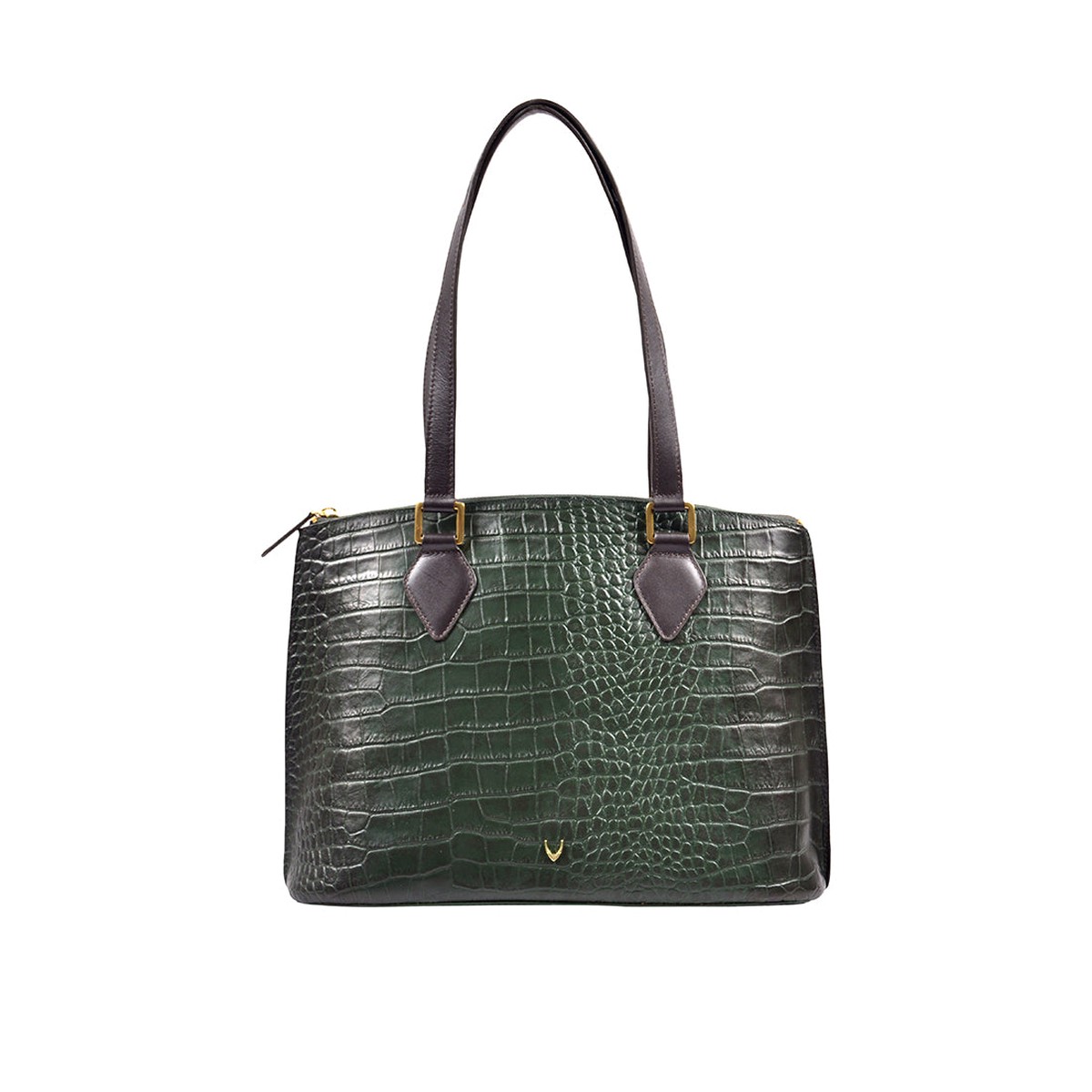 Scorpio 02 Sb Green Leather Tote Bag