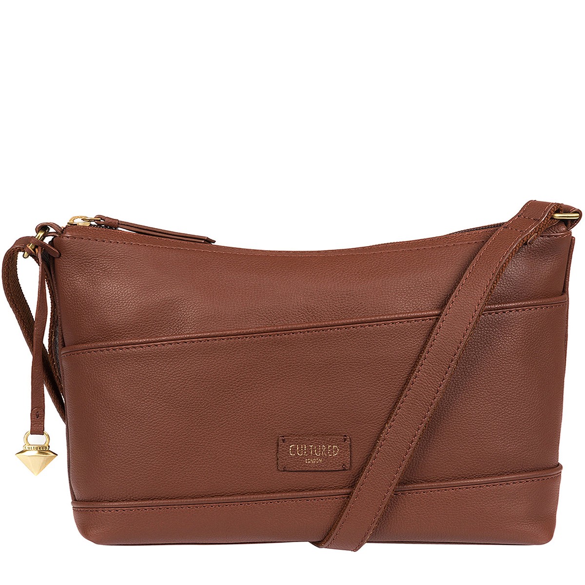 'Delilah' Sienna Brown Real Leather Bag