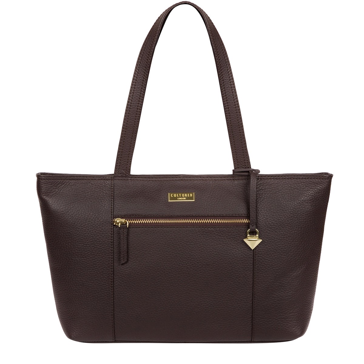 'Dawn' Dark Chocolate Leather Tote Bag