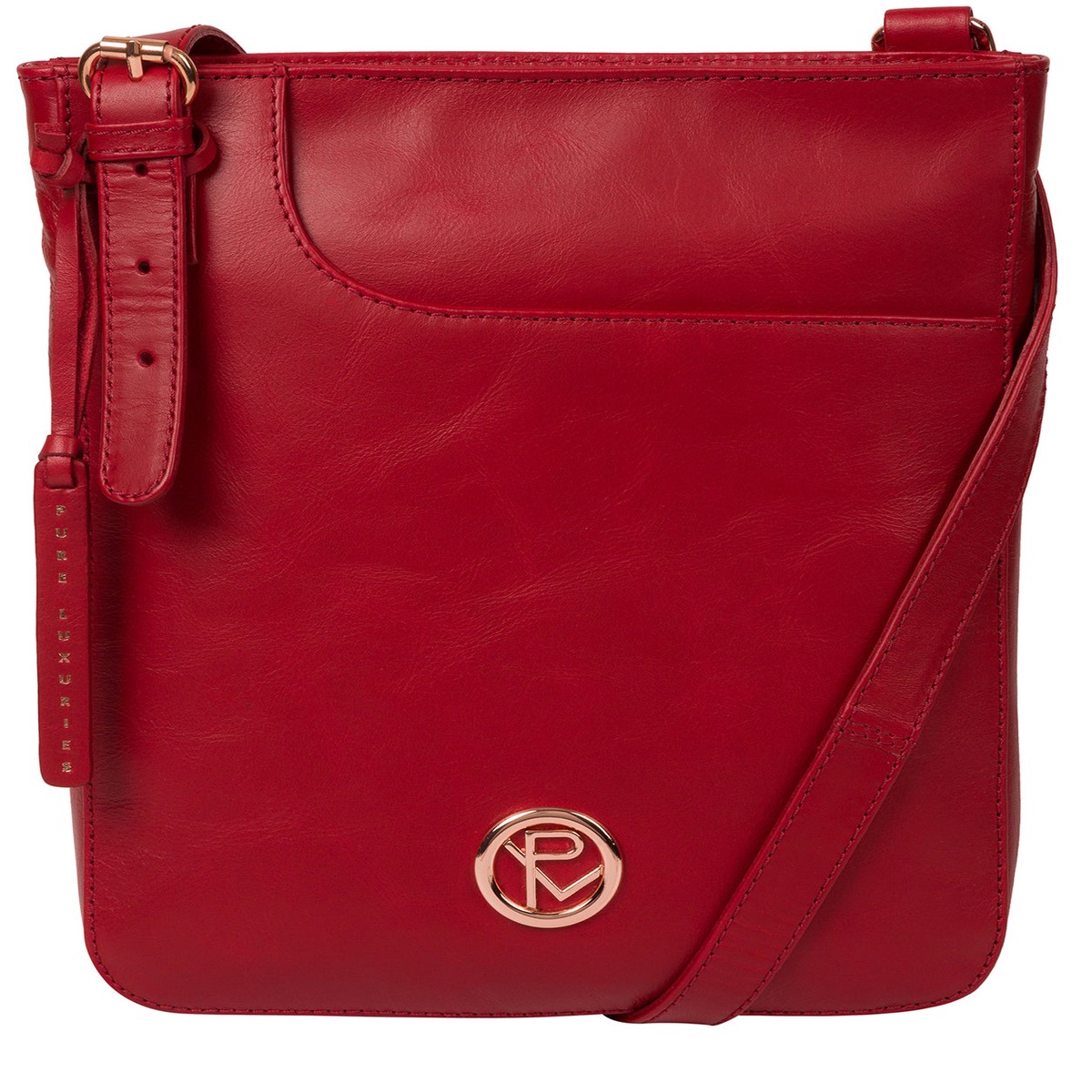 'Kahlo' Cherry Leather Cross Body Bag
