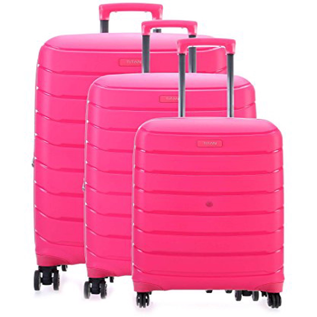 Titan Limit 3 Piece Polypropylene Unbreakable Spinner Set - 30", 27", 21" (Hot Pink)