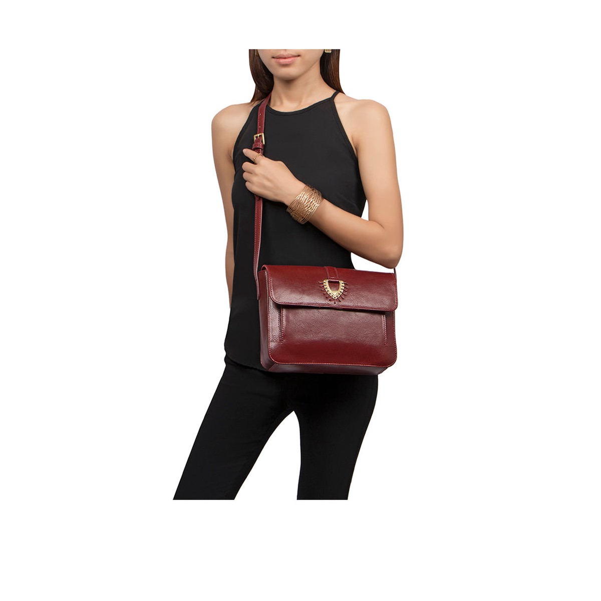 Meudoza 02 Red Leather Crossbody