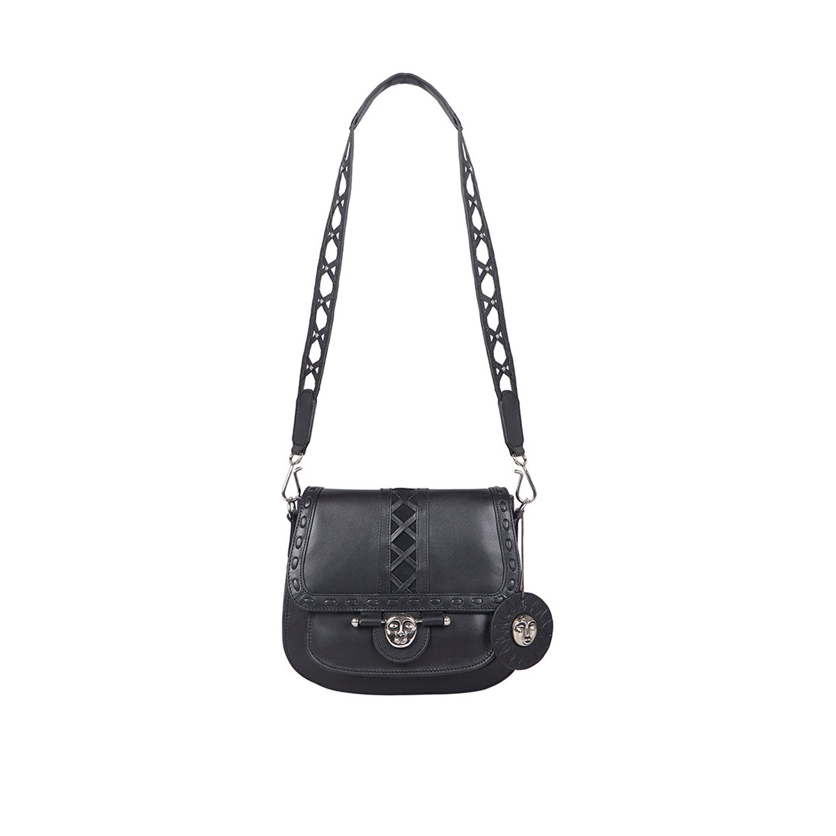 Jadis 01 Black Leather Shoulder Bag