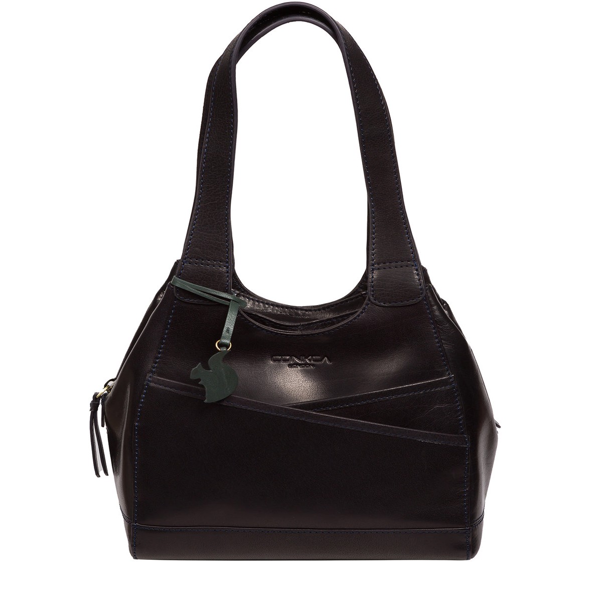 'Juliet' Navy Leather Handbag