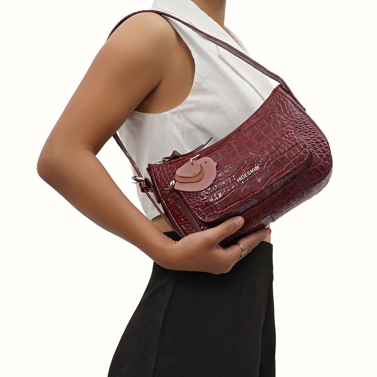 Schiphol-02 Marsala Leather Shoulder Bag