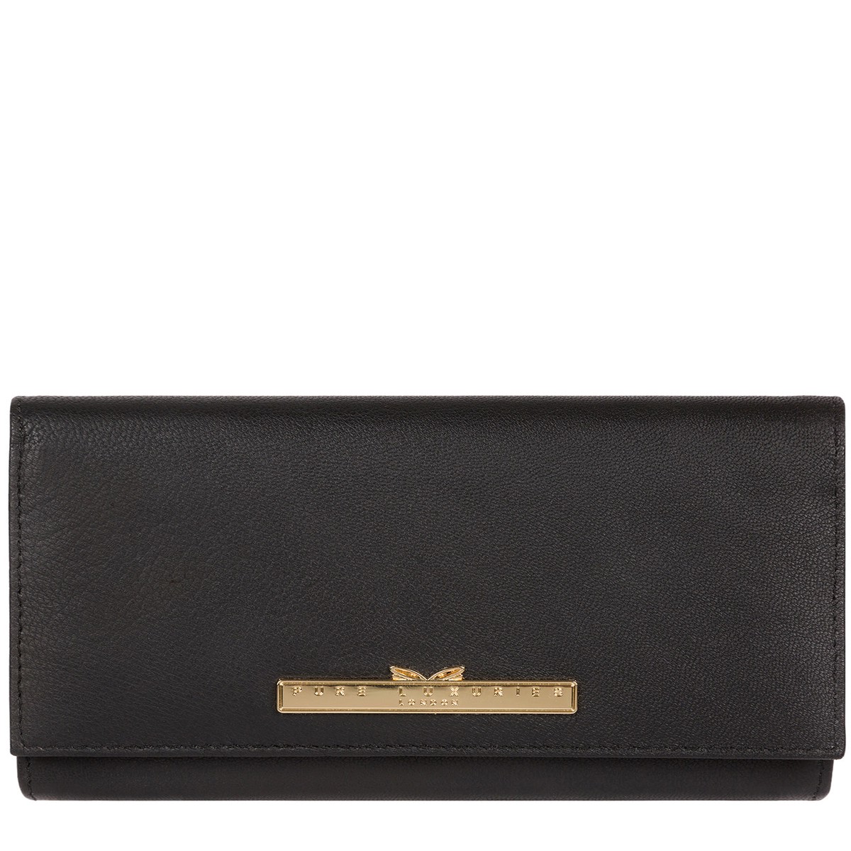 'Finch' Black Leather Bi-Fold Purse