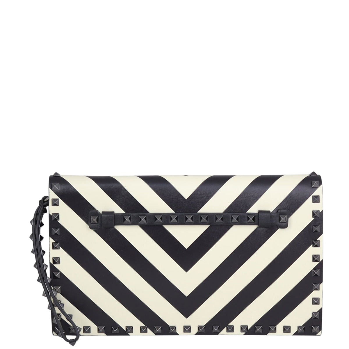 Valentino Rockstud Wristlet Flap Clutch